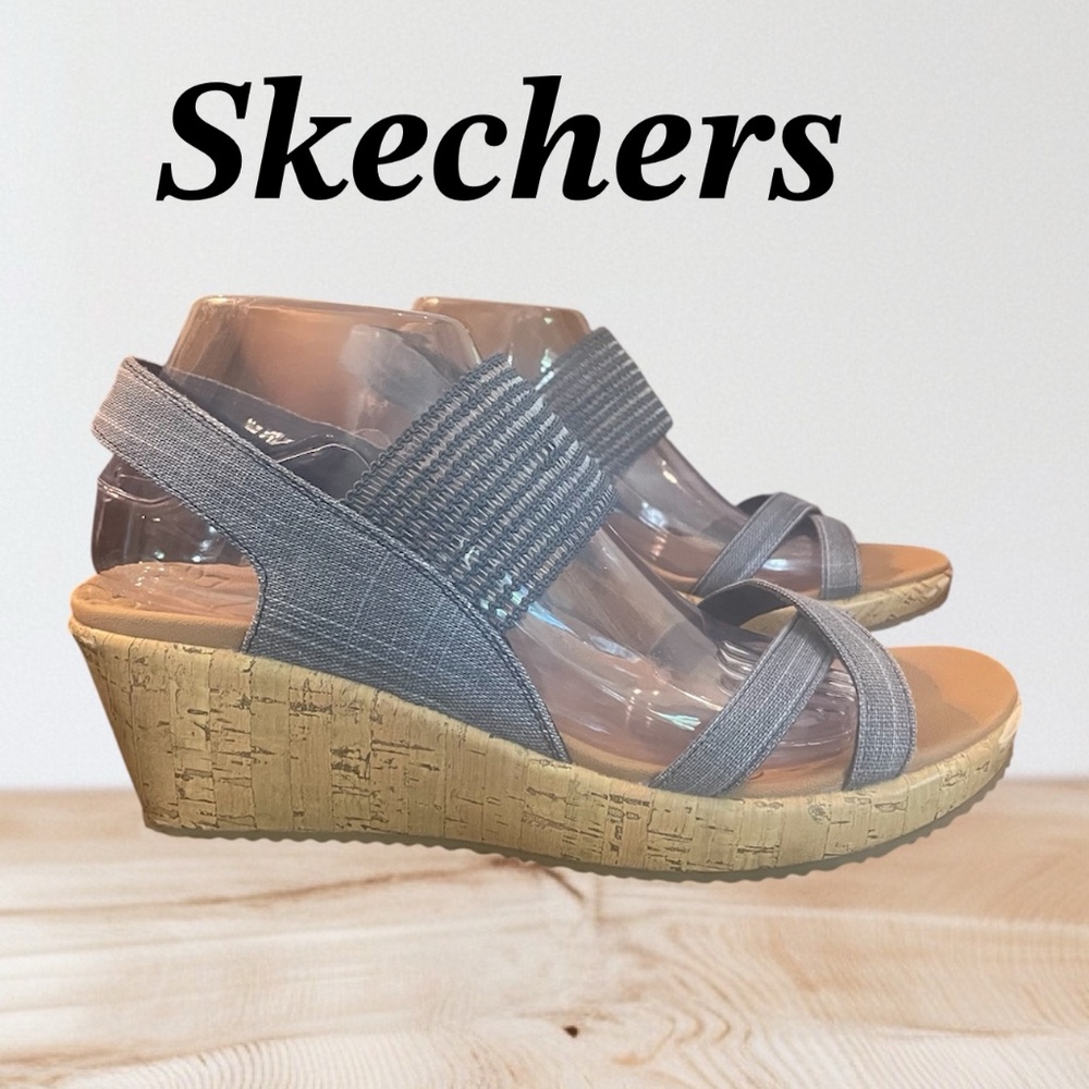 Skechers cork wedge Sandals Size 9.5